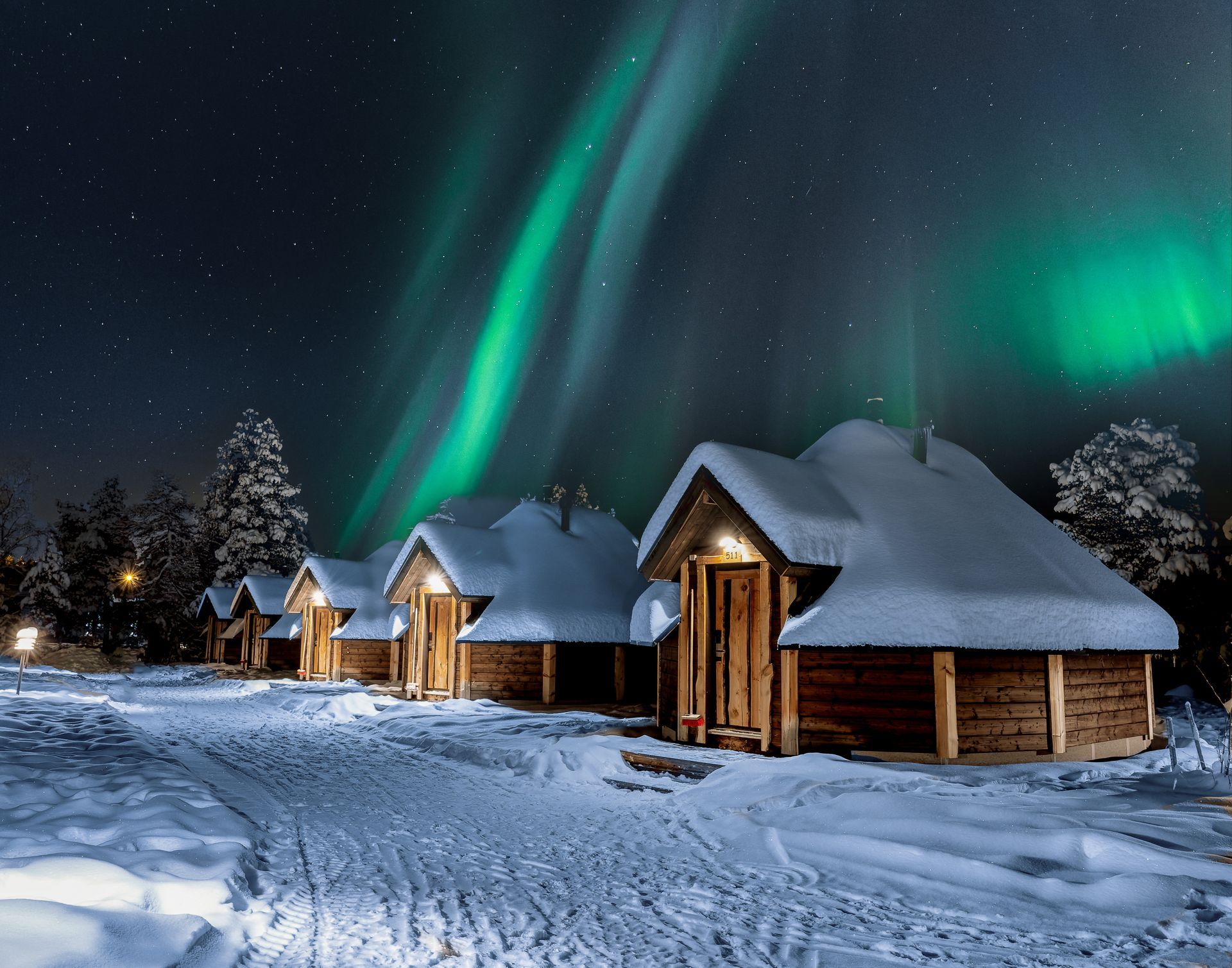 Winterlandschap in Lapland