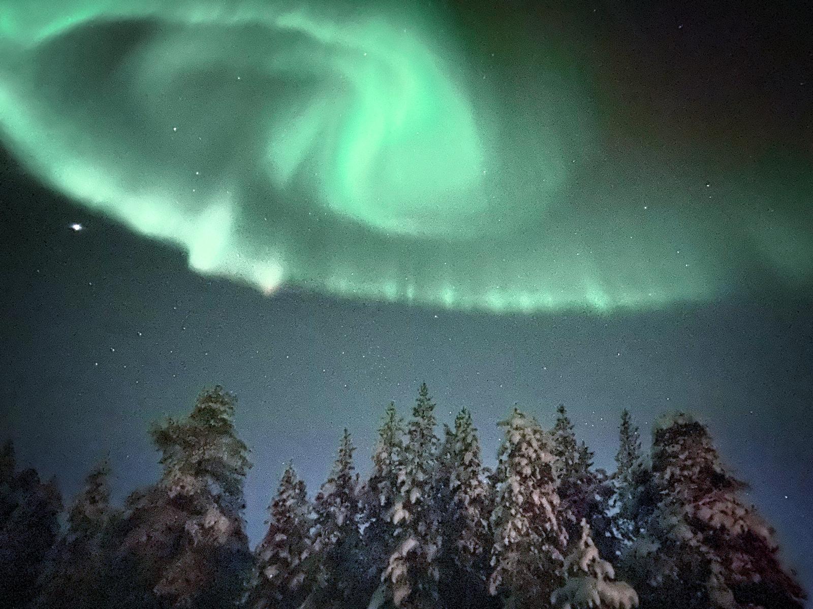het noorderlicht gespot in Ivalo