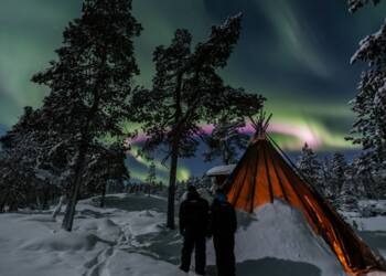 Noorderlicht spotten bij Wilderness Hotel Saariselkä