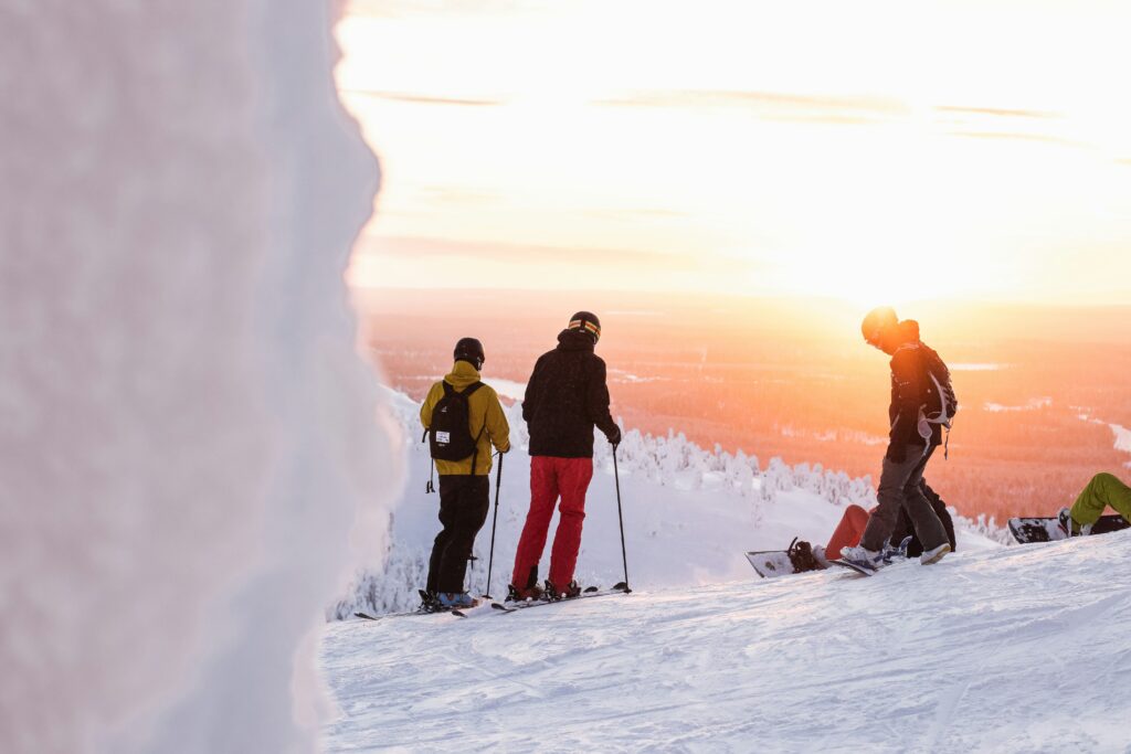 Wintersport in Ruka, Finland