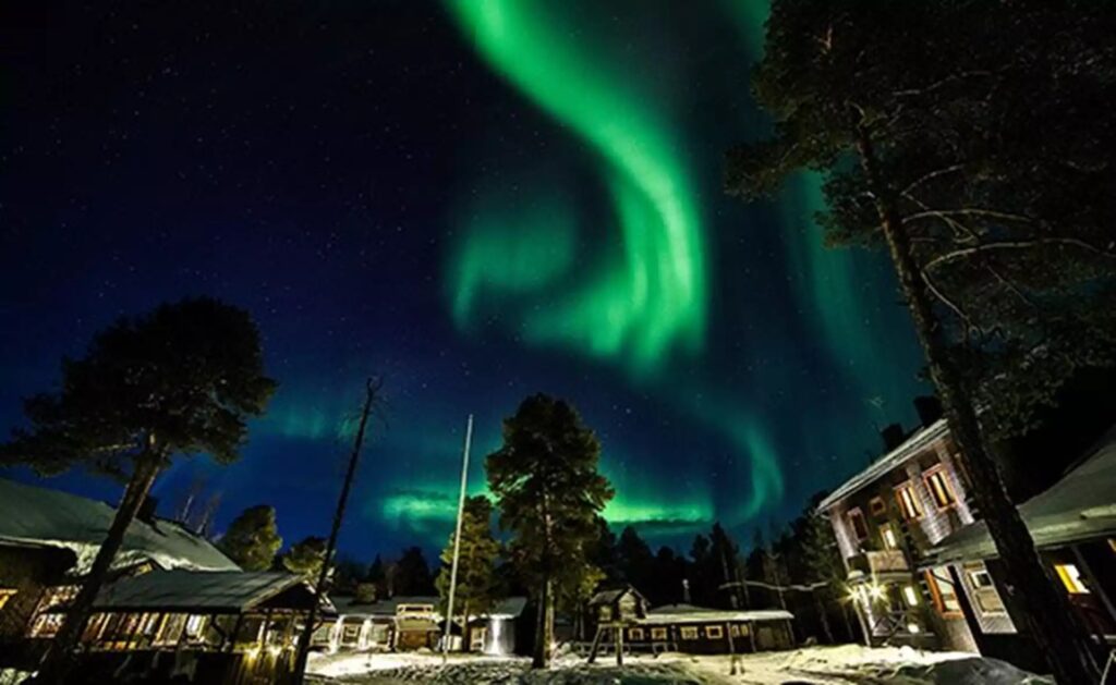 Besneeuwd landschap bij Nellim in Fins Lapland