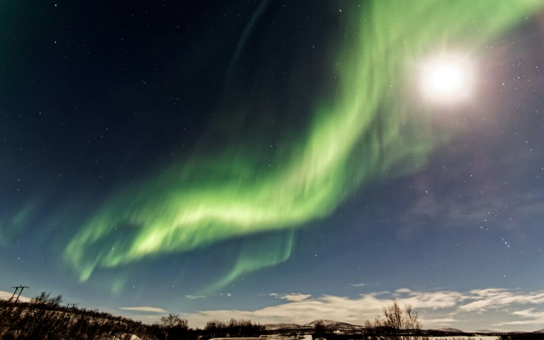 Noorderlicht met volle maan, werkt dat