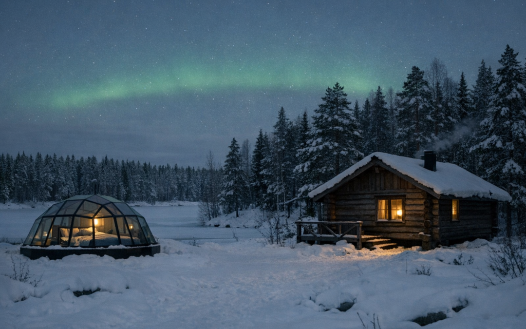 Glazen iglo vs cabin, wat is beter voor noorderlicht