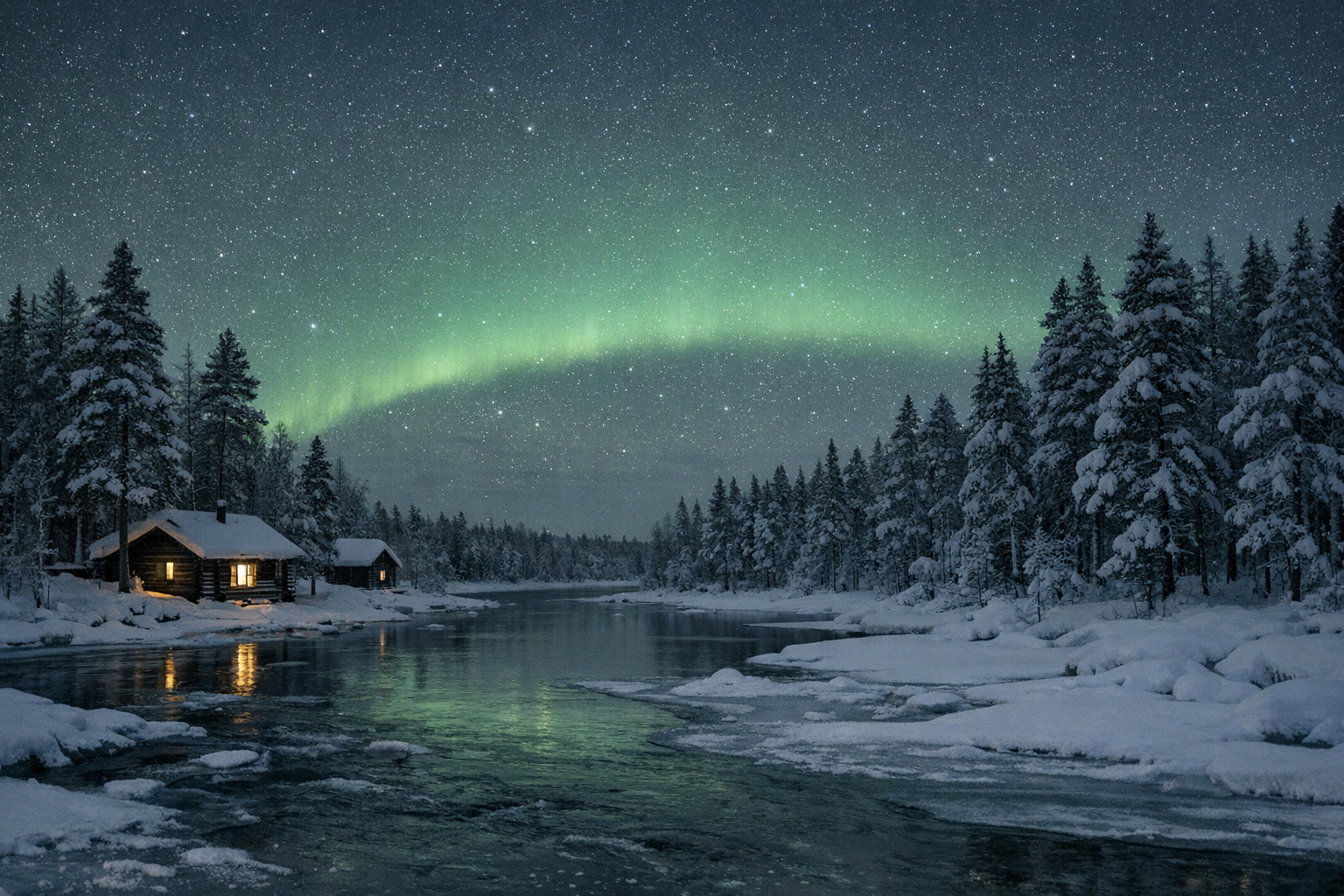 Noorderlicht bij Juutua, kan dat goed