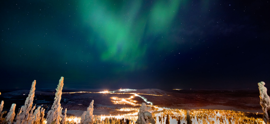 Winterlandschap tijdens Midweek Aurora View Suites