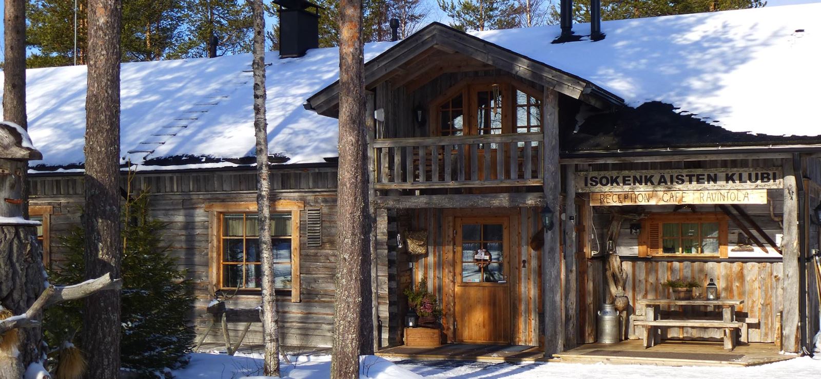 Winterlandschap tijdens Midweek Isokenkäisten Klubi Lodge