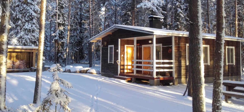 Winterlandschap tijdens Midweek Ollila Lodge