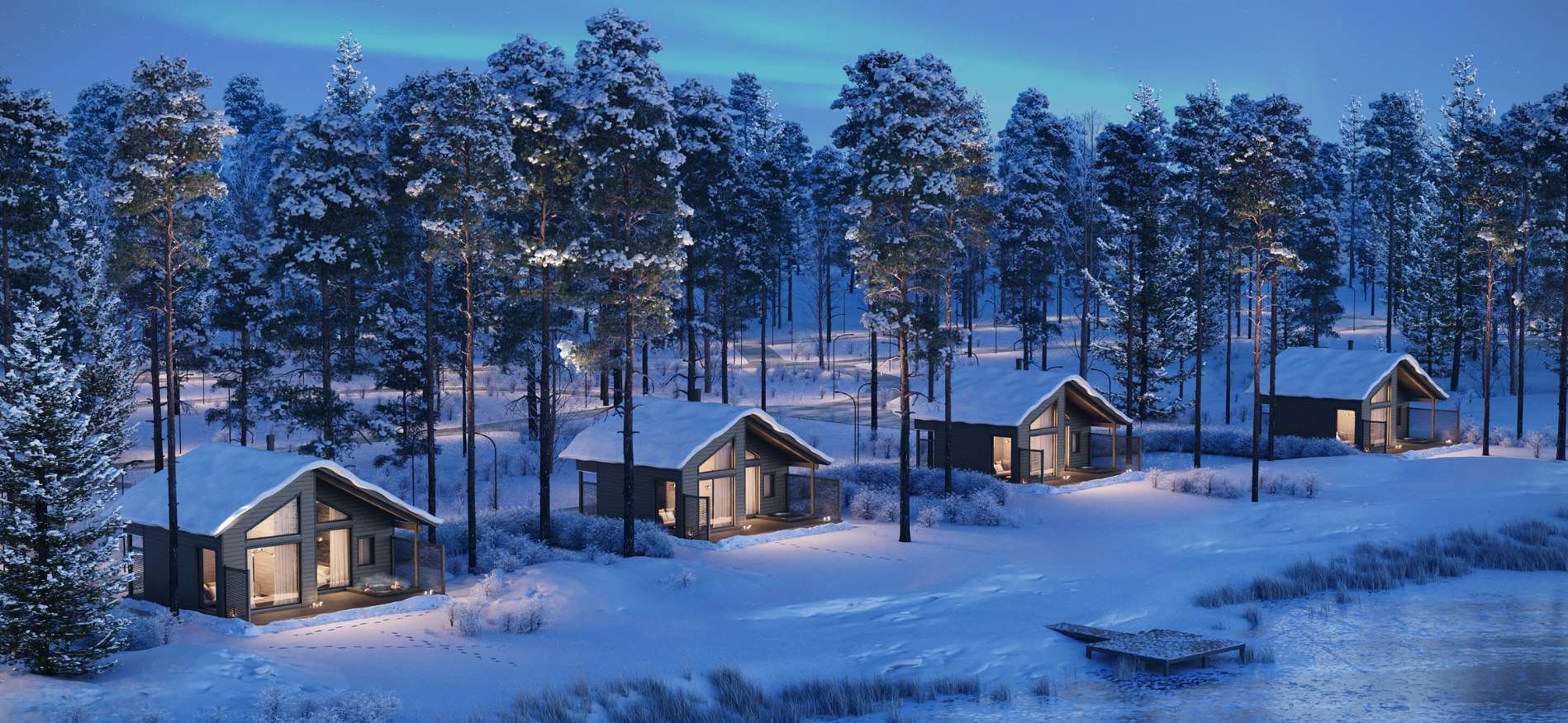 Winterlandschap tijdens Midweek sneeuwavontuur Lumo