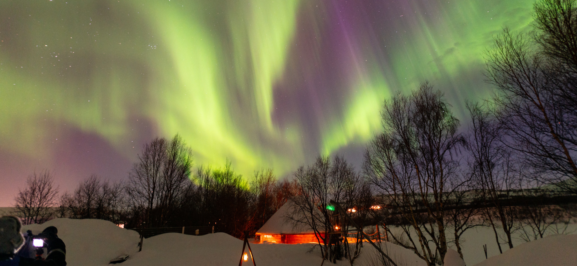Winterlandschap tijdens Noorderlichtreis Avonturenweek Nuorgam