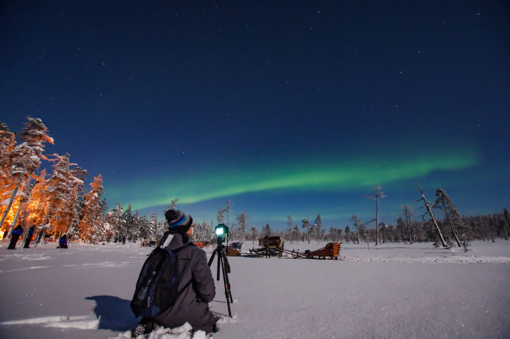 Winterlandschap tijdens Noorderlichtreis Lapland