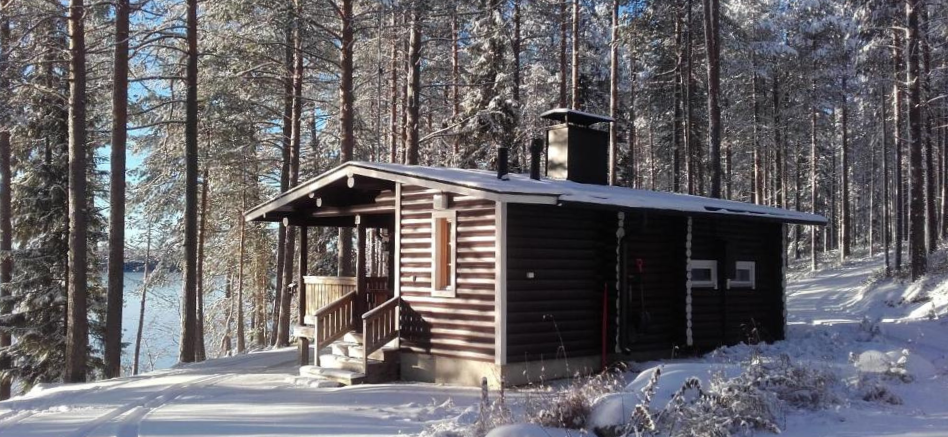 Winterlandschap tijdens Ollila Lodge
