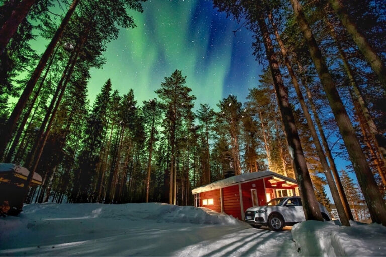 Winteractiviteit tijdens Ollila Lodge