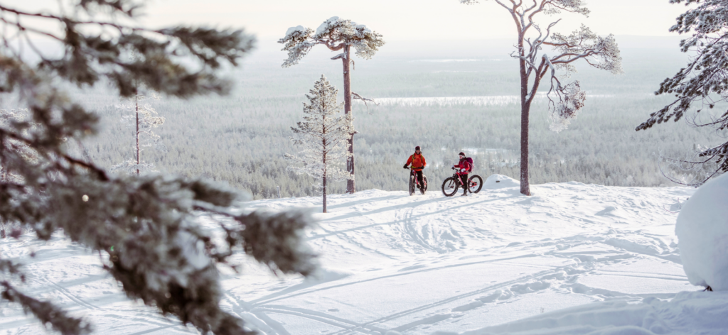 Winterlandschap tijdens Sneeuwavontuur Pyhä
