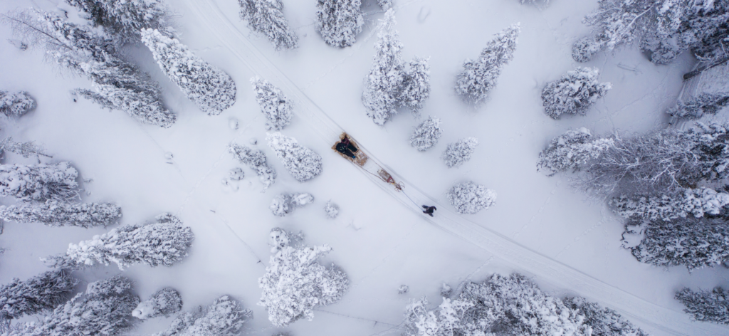 Winterlandschap tijdens Sneeuwavontuur Suomutunturi