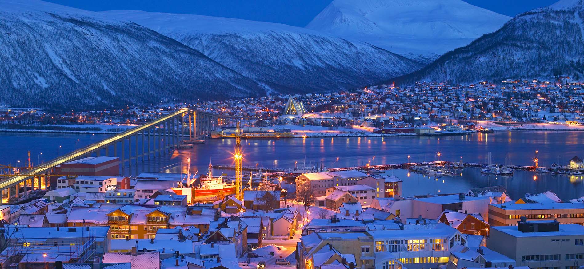 Winterlandschap tijdens Weekend noorderlicht in Tromsø