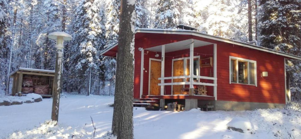 Winterlandschap tijdens Weekend Ollila Lodge