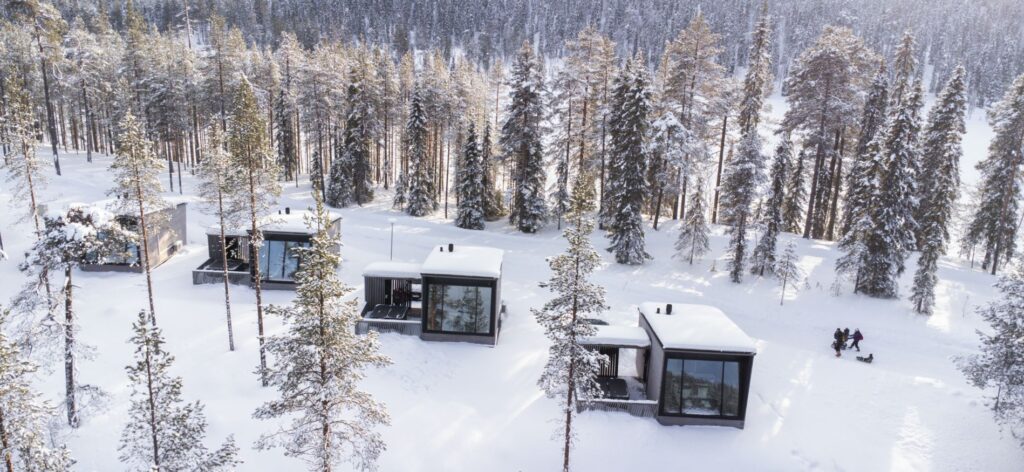 Winterlandschap tijdens Weekend Salla Wilderness Lodges