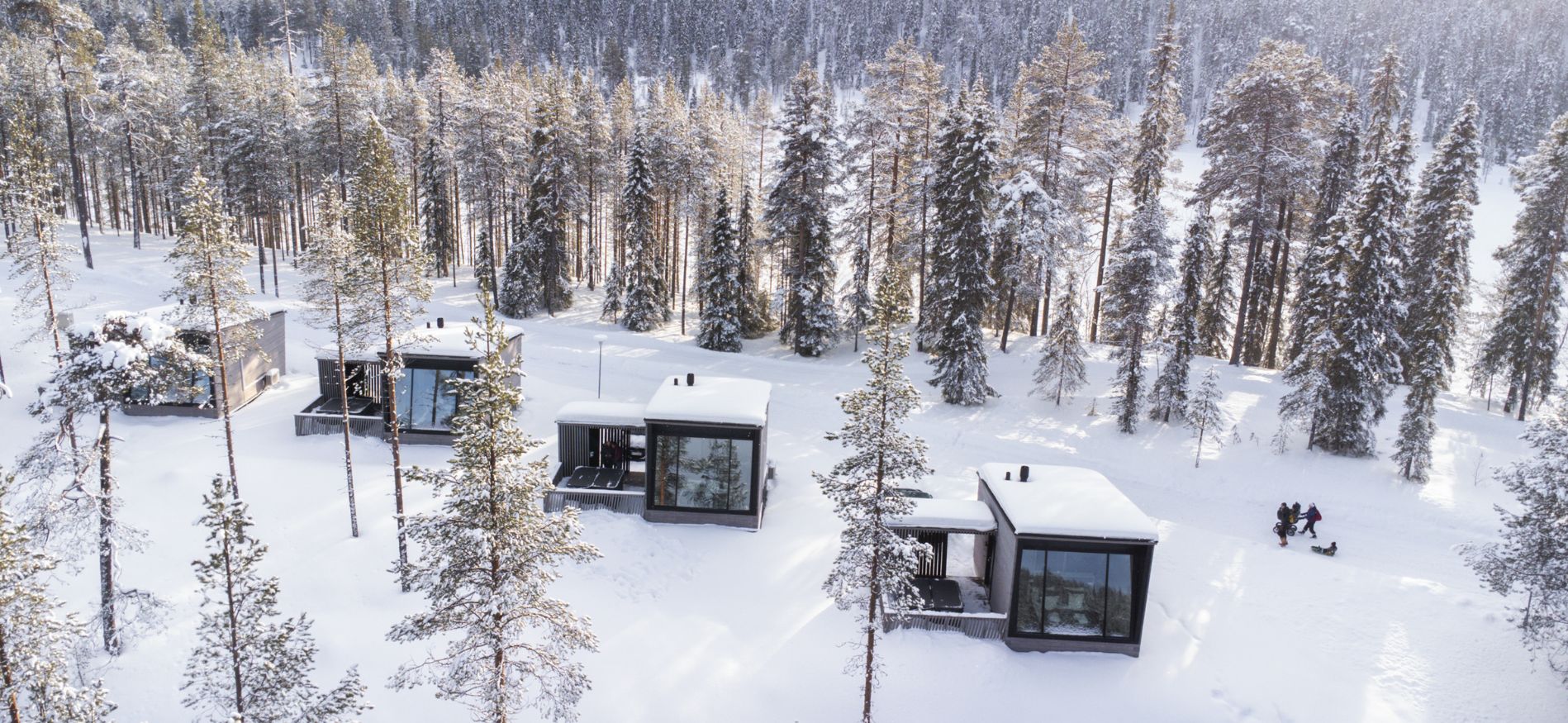 Winterlandschap tijdens Weekend Salla Wilderness Lodges