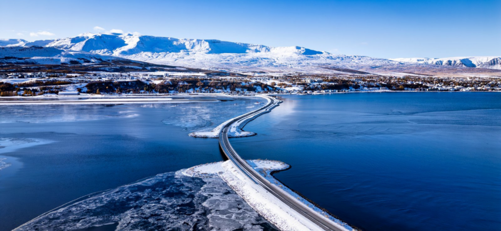 Winterlandschap tijdens Winter in IJsland