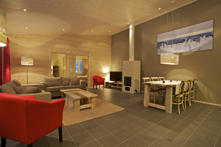 Omgeving van Winterwonderland week PAN Village Oulanka bungalows