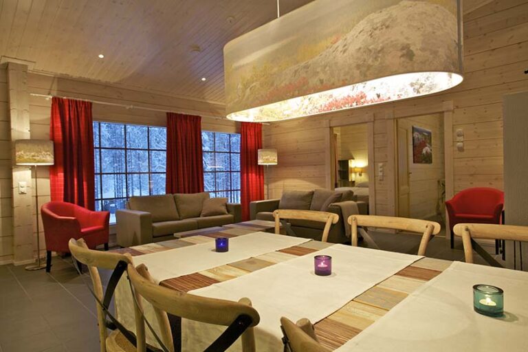 Sfeerbeeld van Winterwonderland week PAN Village Oulanka bungalows