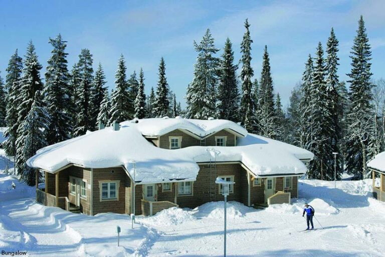 Sfeerbeeld van de winterreis Winterwonderland week Salla Tunturitähti bungalows