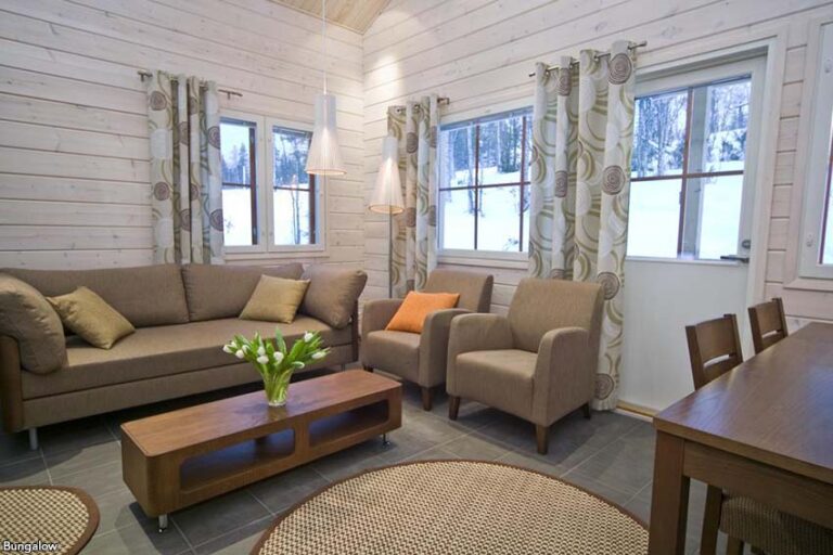 Sfeerbeeld van Winterwonderland week Salla Tunturitähti bungalows